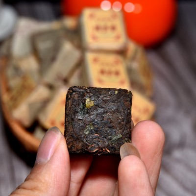 云南普洱 茶叶 糯米香小沱茶陈年普洱糯香熟茶迷你小方砖茶叶500g图3