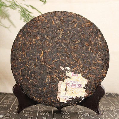 大益普洱茶熟茶甜润2201批357g 云南勐海七子饼茶叶图4