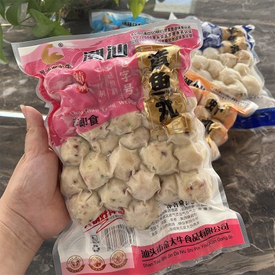 潮汕章鱼丸手工嫩鱼丸子关东煮麻辣烫烧烤串火锅食材章鱼烧冷冻鲜