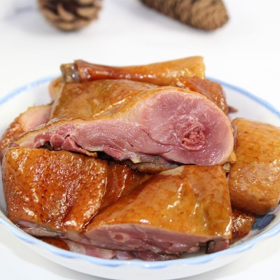 亿家洪乡里腊鸭农家自制柴火烟熏腊鸭850g全鸭风干散养咸鸭腊味图2