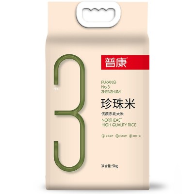 普康3号 珍珠米东北大米软糯新米六面体双层真空袋装5KG图4