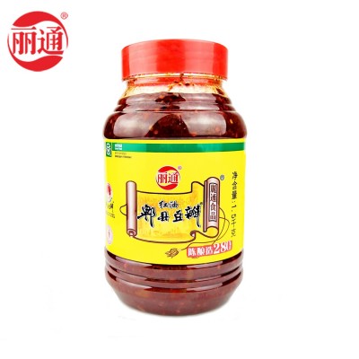 丽通牌郫县豆瓣豆瓣酱绿色经典炒烧专用家庭装3.5kg大包装餐饮装图2