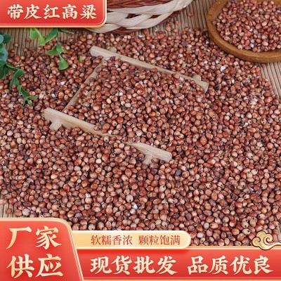 现货批发带皮红高粱酿酒新及糯红高粱酿醋澳洲东北粳高粱米100斤图3