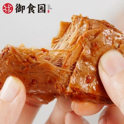 【厂家直发】御食园笋丝豆腐干500g即食休闲网红小吃零食笋尖素肉图5