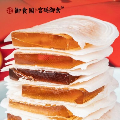 厂家直发御食园传统糕点果味茯苓夹饼北京特产多口味500g休闲零食图4