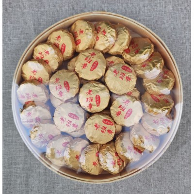 批发 云南普洱生茶 冰岛小饼 迷你沱茶 锡纸竹盘装280g 产地货源图2