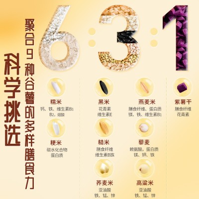 大米粗粮饭五谷杂粮米饭轻主食5斤装农家自产新米糙米八宝米代发图3