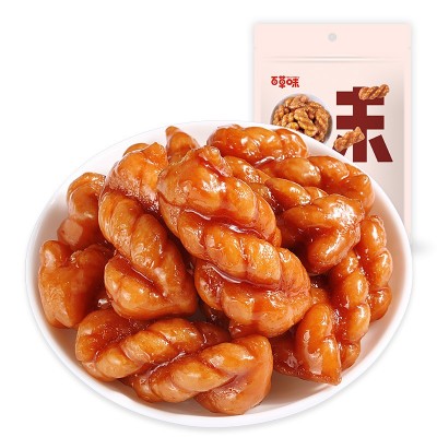 百草味-红糖麻花120g小麻花义乌特产黑糖麻花小辫小吃零食图4