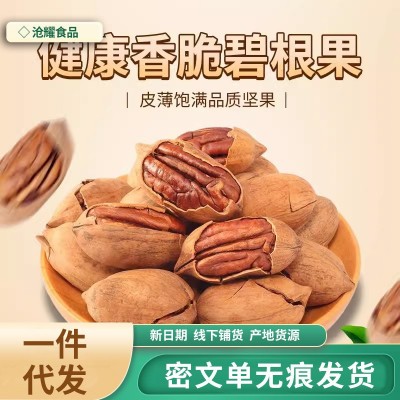 定制贴牌 奶香碧根果大颗长寿果 500g 奶油味 手剥开口炒货碧根果图3