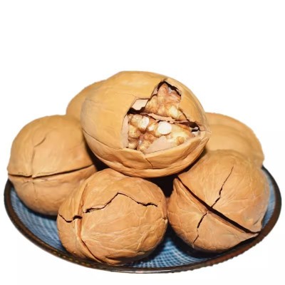 草本味奶香熟核桃大果批发代发500g 手剥薄皮坚果年货零食烤核桃图5