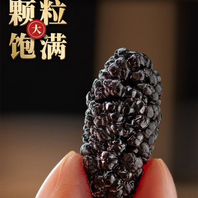 严选四川黑桑葚干无沙新货椹子干批发250g 大颗粒桑葚泡水滋补桑图2