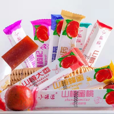 厂家批发散装山楂条独立包装 山楂片干糕 果丹皮蜜饯儿童孕妇零食图4