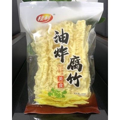 桂利油炸腐竹螺蛳粉火锅食材麻辣烫肥汁米线配菜炸豆腐皮批发125g图5
