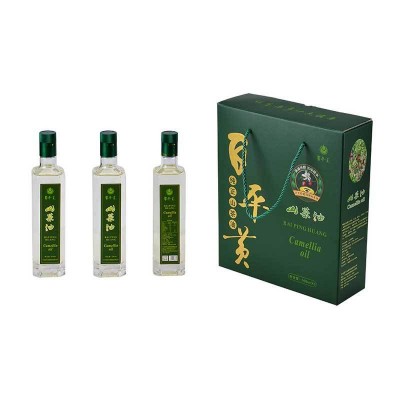 百平黄养怡山茶油纯压榨无添加精品食用山茶籽油 500mLX3瓶礼盒装图5