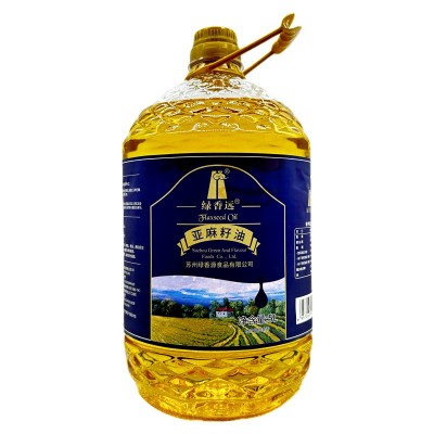 工厂店量大价优亚麻籽油5升压榨胡麻大包装粮油5L家用食用黄金图4