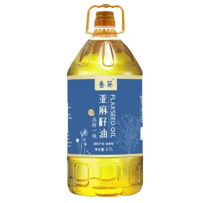 养葵冷榨一级亚麻籽油2.7升5斤植物油家用团购礼品食用油批发图5